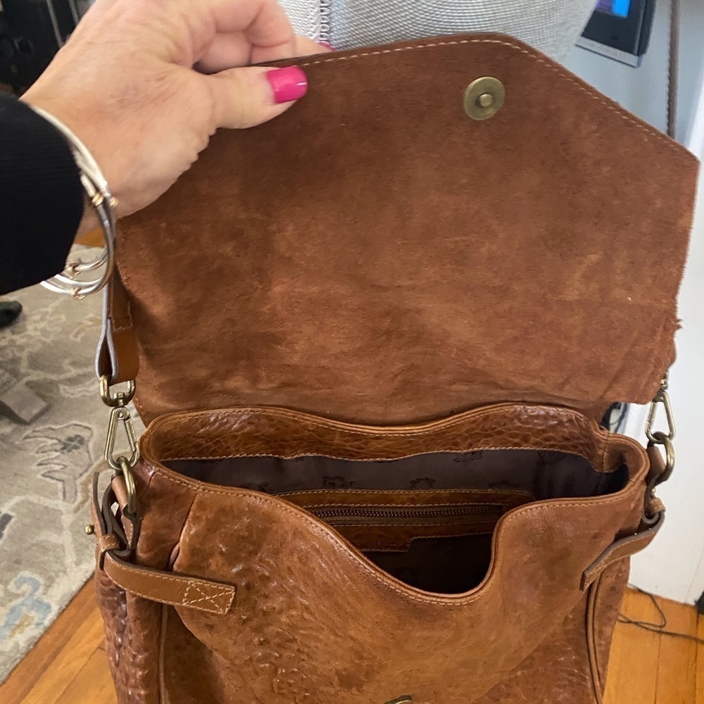 Massimo Dutti Leather Satchel Bag l Leather Crossbody Bag l leather tote - Picture 5 of 5